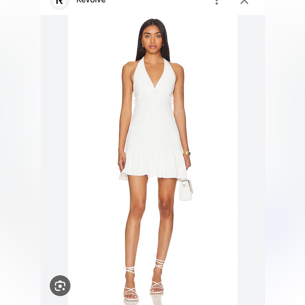 Amanda Uprichard White Halter Mini Dress